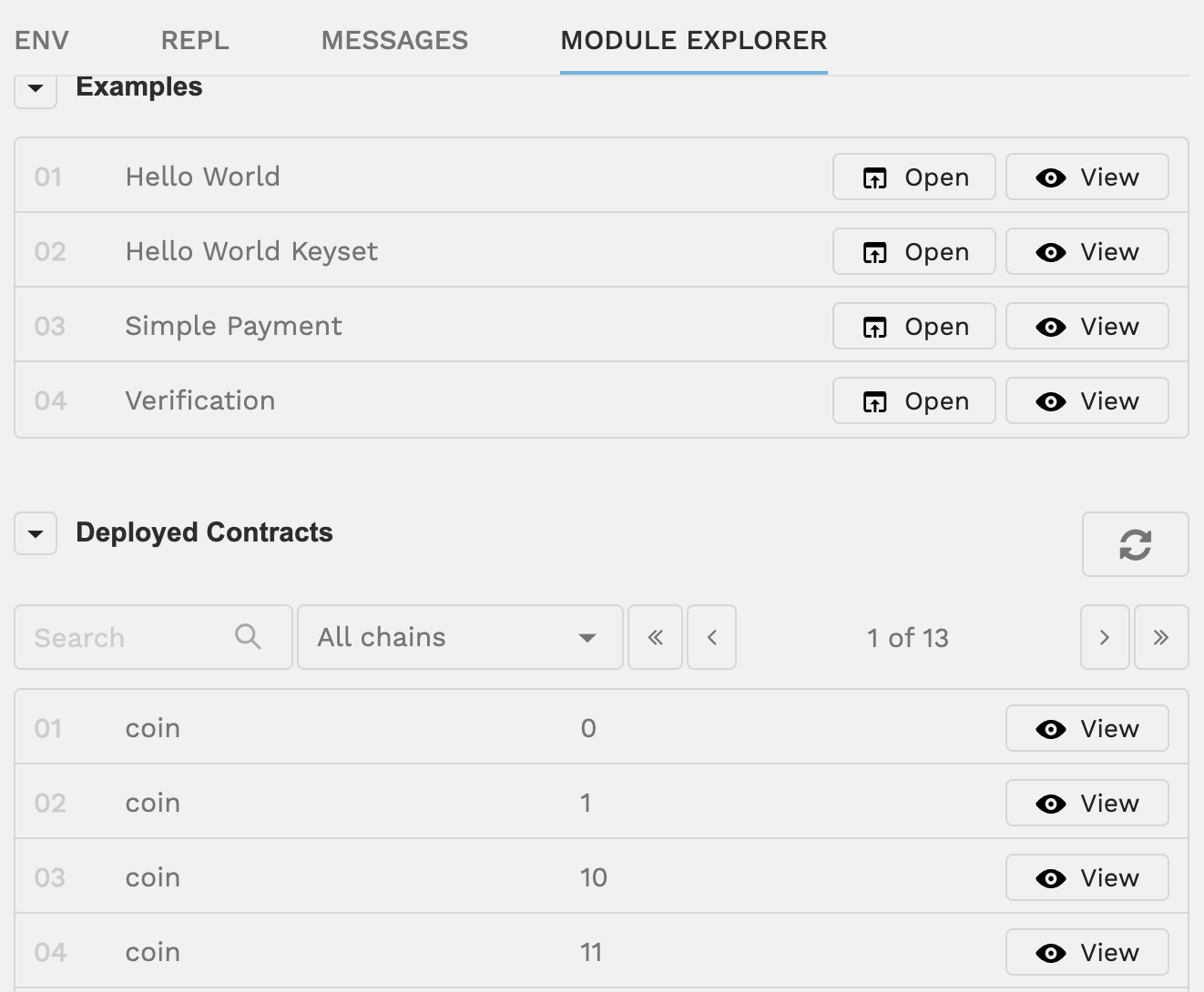 Module explorer